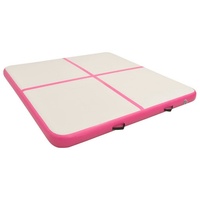VidaXL Aufblasbare Gymnastikmatte mit Pumpe 200x200x10 cm PVC Rosa