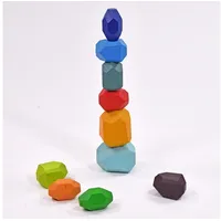 Obilo Bunte Stapelsteine aus Holz, 10 Teile
