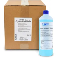 Funny AG-483 Glas- und Oberflächenreiniger, 1 L (12-er Pack)