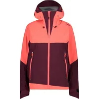 CMP WOMAN JACKET FIX HOOD, burgundy,