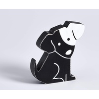 Walther design Dekofigur schwarz aus Holz, Hund CD199B