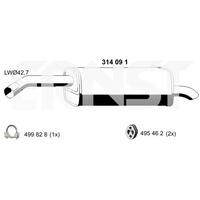 Ernst Endschalldämpfer für Ford Fiesta VI 314091