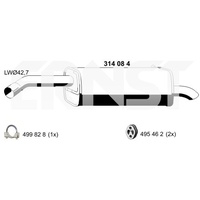 Ernst Endschalldämpfer für Ford Fiesta VI