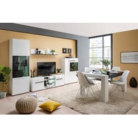 INOSIGN Wohnwand INOSIGN "Trentino", weiß (weiß hochglanz mit schwarzen