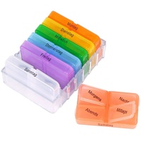 Buri 7 Tage Pillenbox Medikamentenbox Tablettenbox Pillendose Wochenbox Spender