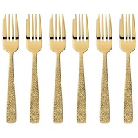 Sambonet Siena Set 6 Kuchengabeln Edelstahl/PVD Gold