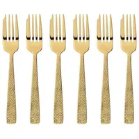Sambonet Set 6 Kuchengabeln Edelstahl/PVD Gold