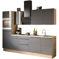 OPTIFIT Küchenzeile Optikoncept Linus 270 cm Anthrazit