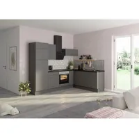 OPTIFIT Winkelküche Optikoncept Mats 270 cm Basaltgrau