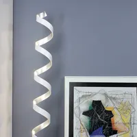 ECO-Light LED-Stehleuchte HELIX, Höhe 152 cm, weiß-silber