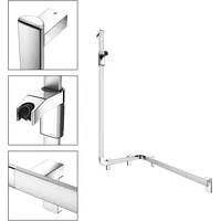 Keuco Duschhandlauf mit Brausestange, linke Ausführung × Aluminium