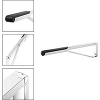 Keuco WC-Stützklappgriff AXESS Aluminium silber-eloxiert/schwarz, 850mm