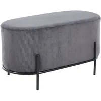 SalesFever Polsterhocker | Cord Optik grau