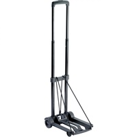 Go Travel 2-Rollen-Travel-Trolley, Spanngurte, SCHWARZ