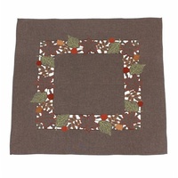 Frank Flechtwaren Mitteldecke, Tischdecke "Herbstlaub", braun 85 x 85