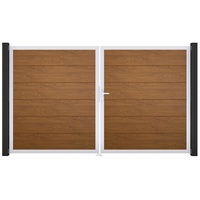 GROJA Steckzaun Tor BasicLine DIN Rechts EV1 Golden Oak