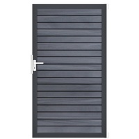 GROJA Steckzaun-Tor Solid-Rhombus 1-flg. DB703 Universal-DIN Steingrau Co-Ex.