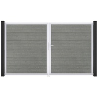 GROJA Steckzaun Tor BasicLine DIN Rechts EV1 Grey Ash