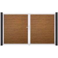 GROJA Steckzaun Tor BasicLine DIN Links EV1 Golden Oak