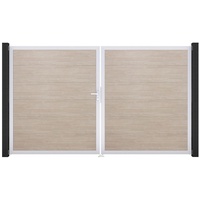GROJA Steckzaun Tor BasicLine DIN Links EV1 Sheffield Oak