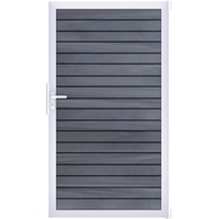 GROJA Steckzaun-Tor Solid-Rhombus 1-flg. EV1 Universal-DIN Steingrau Co-Ex.