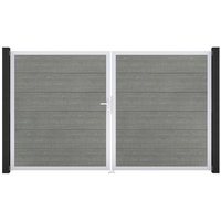 GROJA Steckzaun Tor BasicLine DIN Links EV1 Grey Ash