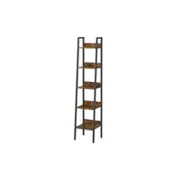 VASAGLE Bücherregal 33,8 x 30 x 170 cm Braun-Schwarz