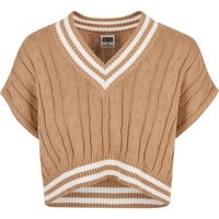 URBAN CLASSICS Cropped Knit College Pullover Mit V-ausschnitt Union
