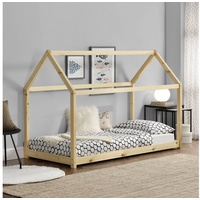 [en.casa]® Kinderbett Netstal 70x140 cm Holz Natur