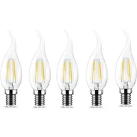 V-Tac 5x LED Leuchtmittel E14 Filament Flamme Kerzenform C35T