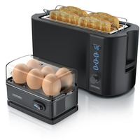 Arendo - Set Toaster FRUKOST mit Eierkocher SIXCOOK Edelstahl