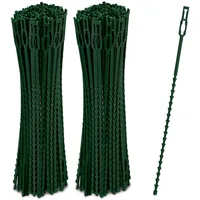 Relaxdays Pflanzenbinder, 400er Set, 22 cm, verstellbare Pflanzenhalter, wiederverwendbar,