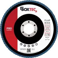 BOXTEC Profi-Fächerscheiben BLAU 125mm INOX Lamellenscheiben Schleifscheiben, Pack