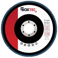 BOXTEC Profi-Fächerscheiben BLAU 125mm INOX Lamellenscheiben