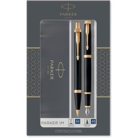 Parker IM Duo-Geschenkset mit Kugelschreiber und Füller Hochglänzend Schwarz
