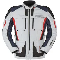 Furygan Brevent 3in1, Textiljacke wasserdicht - Hellgrau/Dunkelblau/Schwarz/Rot / M