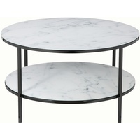 SalesFever Couchtisch mit 2 Ablagen Ø 80 cm -