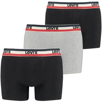 Levi's Underwear Logo Boxershorts 3 Einheiten Black / Grey