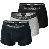 Emporio Armani Trunk Unterhosen grau/schwarz/mehrfarbig S 3er Pack