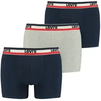 Levi's Underwear Logo Boxershorts 3 Einheiten Navy / Grey