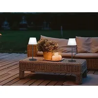 Meine wunschleuchte 2er SET dimmbare Outdoor Akku Tischlampen 38cm