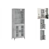VidaXL Highboard Betongrau 69,5x34x180 cm Holzwerkstoff