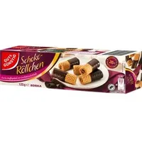 Gut&Günstig Schoko-Röllchen Zartbitter Kekse 125,0 g