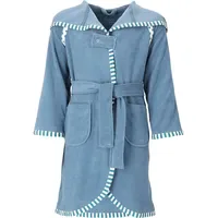 VOSSEN Kinderbademantel "Mimmi" Gr. 98, blau (dusty blau), L:64cm,