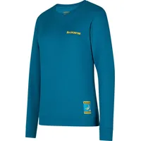La Sportiva Climbing on the Moon Sweatshirt Turchese/Giallo M