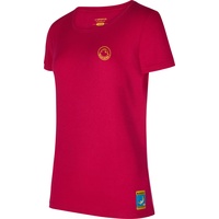 La Sportiva Climbing on the Moon T-Shirt Women fucsia/giallo