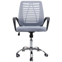 Mendler Bürostuhl HWC-L44, Schreibtischstuhl Computerstuhl, ergonomische Rückenlehne, Netzbezug Stoff/Textil