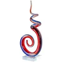 Levandeo Designer Glas-Figur mit transparentem Sockel - Unikat -