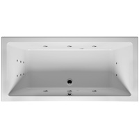 Riho Lugo Rechteck-Badewanne, Version rechts, mit flow-System, Einbau, 2-Sitzer,