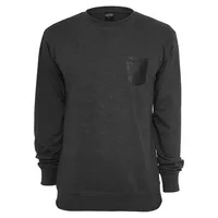 URBAN CLASSICS Contrast Pocket Crewneck in Grau, Größe S